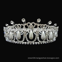 fashion metal full crystal cheap women crowns for party